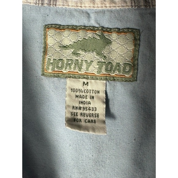 Horny‎ Toad 100% Cotton Snap Cuffed 3/4 Sleeves Medium Plaid Dress #EF3-4 - Picture 2 of 12